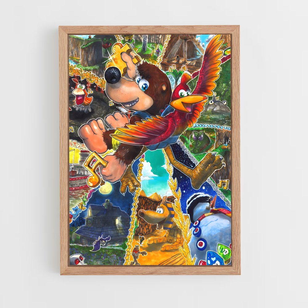 Poster Aventure Aérienne – affiche Super Smash Bros (vue 4)